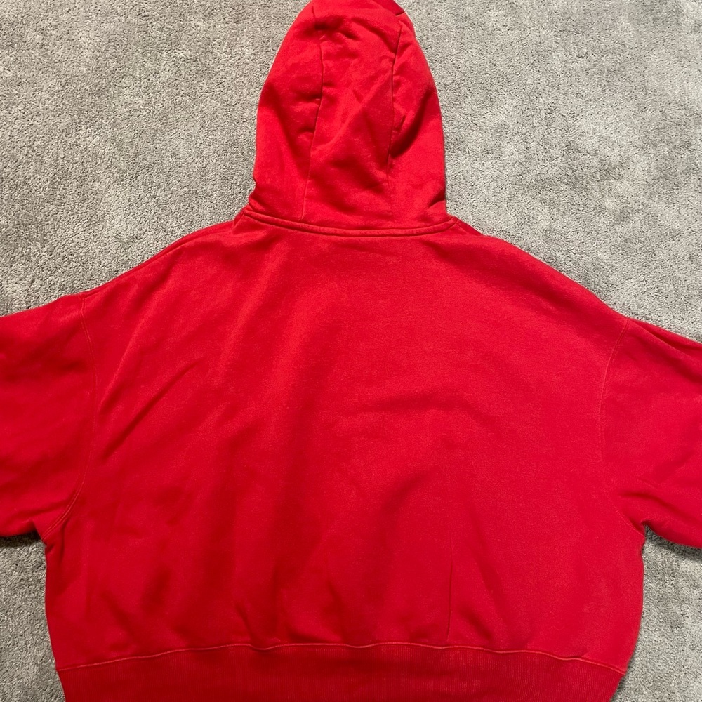 Nike Center Swoosh Sweatshirt Mens Medium Red Baggy Cotton Blend - Picture 10 of 16